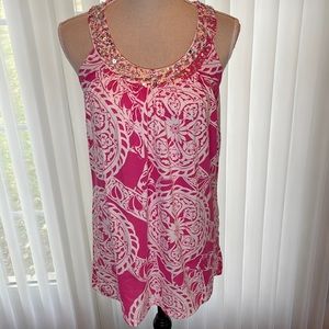 Summertime Bling Pink TBack Top sz M